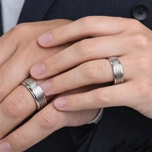 MB forlovelsesring stål