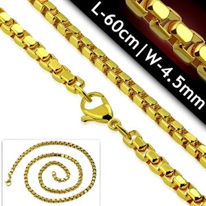 Xgold halskjede belagt 60cm / 4.5mm