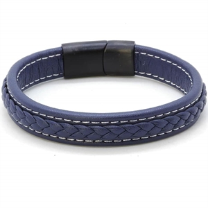 Major Blue / Lær armbånd