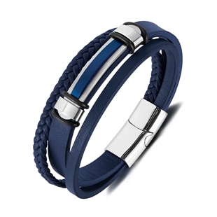 blått armbånd for menn