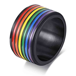Spinnende ring 12mm bred / LGBT+