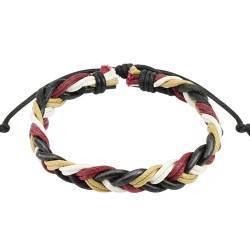 Armbånd i læder og bomuld..