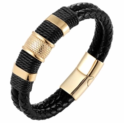 DB Golden black Crawe armbånd for menn.