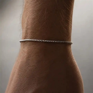 Steel Edge armbånd – 1.8mm Herre Armbånd i 316L Edelstål (18-20 cm)