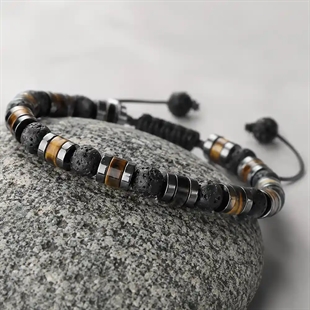 Nordic Stone Armbånd – Lava & Tiger Eye
