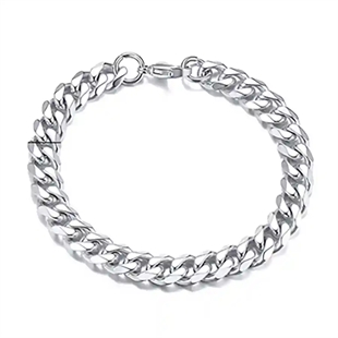 Cuban Chain Klassisk Herrearmbånd i Rustfritt Stål – 7 mm