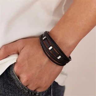 armbånd for menn svart