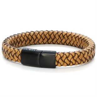 Gammelt skinn Major armbånd brunt