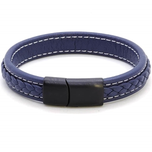 Major Blue / Lær armbånd