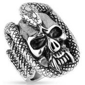 menns ring snake biker