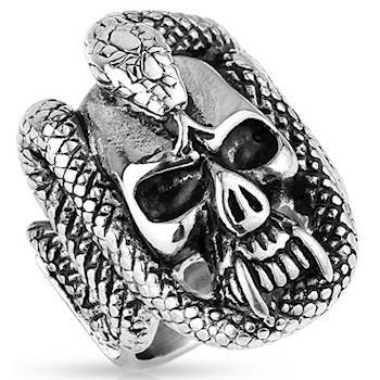 menns ring snake biker