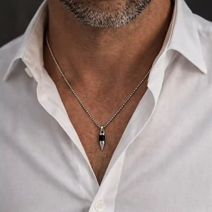 BulletCore Steel halskjede svart