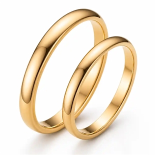 Tungsten forlovelsesring "Golden"