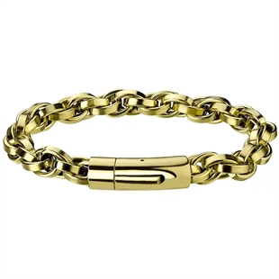 Golden Nine stålarmbånd / 9mm