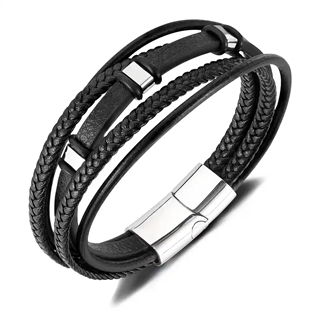 armbånd for menn svart