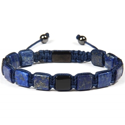 Lapis Blue lux armbånd macrame armbånd