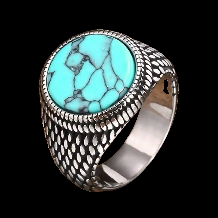 Gork herrering med turkis stein.