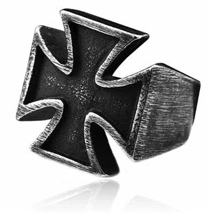Iron Cross herrering i svart frakk stål