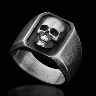 Skull face herrering i oksystål.