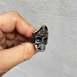 Skull herre ring i rustfritt stål