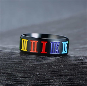 Rome pride ring i stål.
