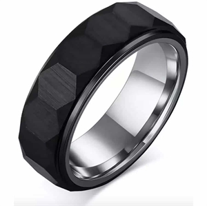 Caka tungstenring matt svart