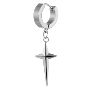 Big stars ørering i rustfritt stål.