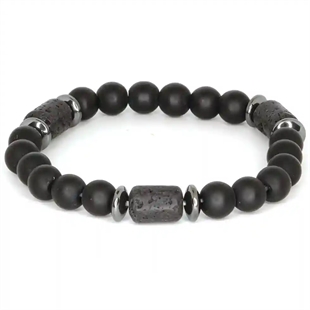 svart perlearmbånd til menn