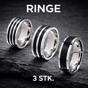 Stilringer i rustfritt stål 3 stk.