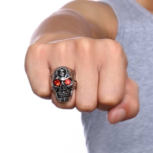 Røde øyne skull - Biker Ring