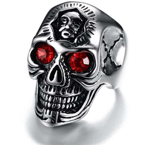 Røde øyne skull - Biker Ring