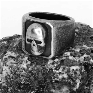 Skull face herrering i oksystål.