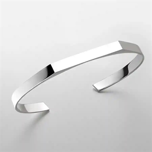 Minimalistisk bangle herrearmbånd i PVD-belagt 18K