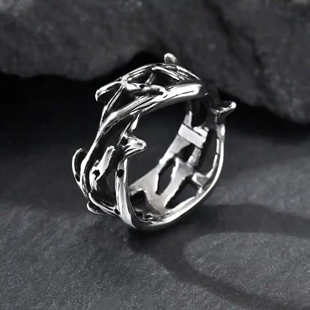 Herrering for menn i oksidert rustfritt stål