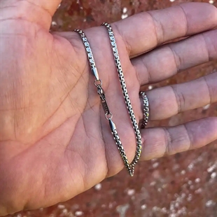 Steel Core Chain – 3mm herrehalskjede i 316L stål (60 cm)