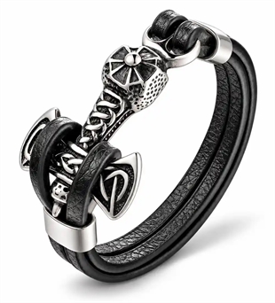 Thors-hammer armbånd stål