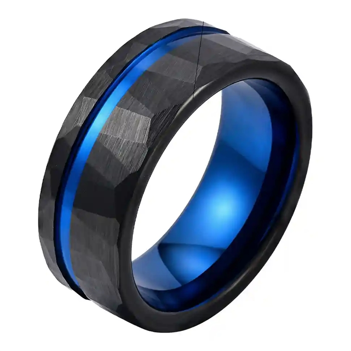 svart tungsten ring menn