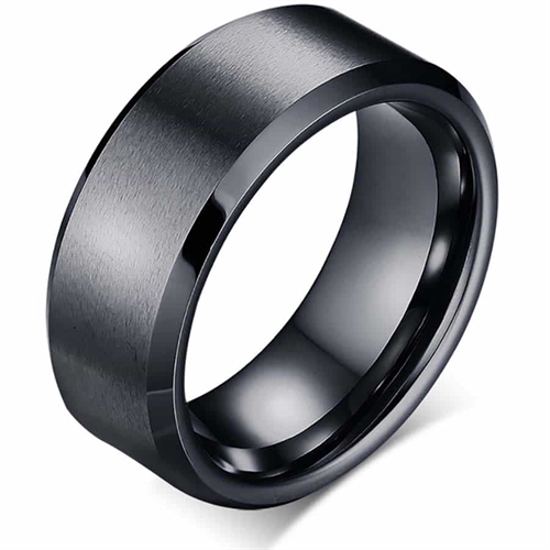 F4 Artan tungstenring svart matt