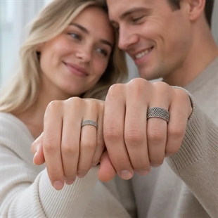 Nett steel forlovelsesring
